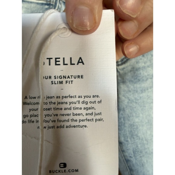 BKE Stella Jeans Womens 29L 29x34 Medium Wash Bootcut Slim Fit Low Rise NWOT - Picture 4 of 5